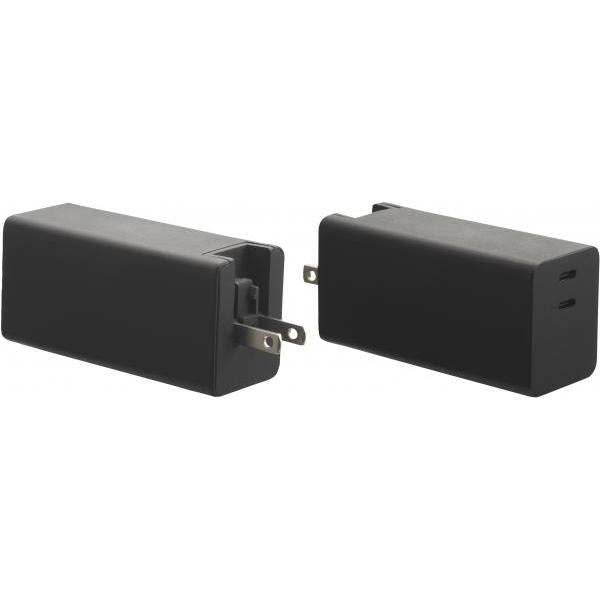 (NEW) Dual USB-C P.D. 100W GaN Adapter - Wall Mount Type