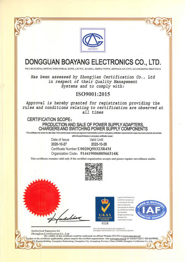 ISO 9001 Certificate